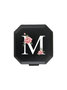 Portable Pill Box With Pink Peony Flower & A-Z Letter Pattern, Pink Peony Flower Design, Portable Medical First Aid Kit, 6 Compartment Capsule Storage Box, Travel Pill Case Medicine Bag Pill Containers Hospital Bag Medicine Organizer Medicine Storage Bag Travel Must Haves Bags For Traveling Holiday Essential - Multicolor - View 20