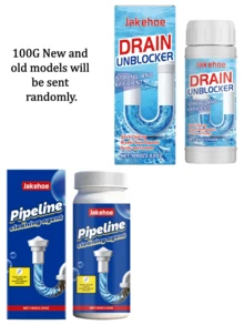 jakehoe 杰克豪管道疏通粉（25克/100克/200克/350克装），浴室及厨房管道除臭疏通剂，有效溶解顽固堵塞物，清洁用品，管道配件，假日清洁好帮手，保持管道畅通 - 彩色 - 查看 9