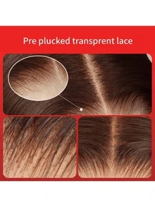 Coleen Dark Brown Body Wave Lace Front Wigs Human Hair Gluless Wigs Human Hair 13x4 Transparent Lace Human Hair Pre Plucked With Ear To Ear Baby Hair Brown Colored Wig #1B Natural Black 40 Inch Wig Human Hair Halloween Costumes Plus Size For Corpse Bride 260% Density - S2 - View 6