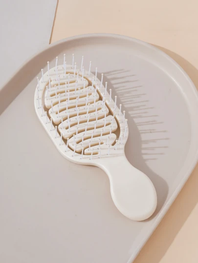 2/1支迷你象牙色镂空便携造型梳，发梳，美发工具，美发产品及配件，男女通用，适用于美发沙龙、美容旅行，多功能顺滑发梳，干湿两用，适合所有发质，母亲节礼物，返校季礼物，旅行必备，女士美发配件