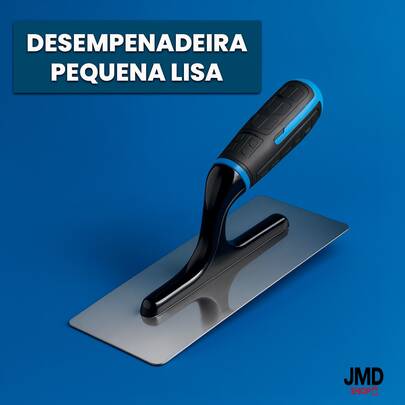 Desempenadeira Pequena Lisa em Aço Inox para Obras e Reformas