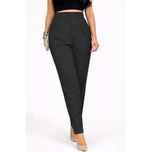 Women's Tailored Trousers, Formal, Blogger-Style, Fashion Look, Suit Trousers, . - 黑色的. - 查看 1
