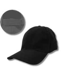 Set Of 2 Plain Basic Adult Caps For Men And Women, Super Lightweight, Curved Brim, Cotton - Black and Black - View 3