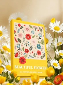 1 cuốn sổ tay A5 họa tiết hoa, sổ phác thảo chất lượng cao có tem bảo tàng, phù hợp cho học sinh, văn phòng tại nhà, v.v. - Sổ tay hoa - Xem 4