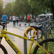 Bicycle Lock Heavy Duty Steel Cable Waterproof Anti Cut Ring Lock For Mountain Bike Road Bike Electric Bike - Multicolor - View 8