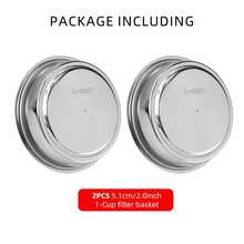 1pc 51MM & 58MM Stainless Steel Double Layer Reusable Coffee Filter Basket, Barista Espresso Machine Accessories, Kitchen & Coffee Filtering Tool - 51MM - View 15