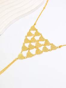 1pc Vintage Versatile Hollow Carved Multi-Layer Finger Coin Decor Hand Chain For Women - Multi-layered Love - View 5