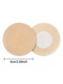 50/100片圆形一次性自粘乳贴，无纺布材质，透气隐形，适用于女士文胸及文胸配件 - 杏色 - 查看 6