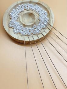 4支串珠针，长度可选14厘米/17厘米，针径分别为0.6毫米/0.7毫米/0.8毫米/0.9毫米，适用于大多数串珠工艺，是DIY珠宝制作的理想之选。 - 銀色 - 查看 4