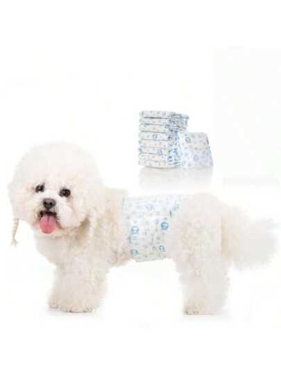 1pc Dog Diaper, Quick Drying & Leak-Proof, Antibacterial Odor-Eliminating Non-Woven Fabric + Polymer Absorbent Resin, Suitable For Home Care/Post-Surgery Pet Recovery/Indoor Activities/Home Feeding/Pet Boarding/Small Dog Care/Holiday Travel (Dog, Pet, Dog Supplies, Toilet, Pet, Accessories)