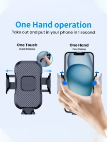 360°旋转碳纤维车载手机支架 - 多角度可调汽车仪表盘手机支架，通用型车载手机支架 - A - 查看 5