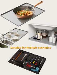 1 片硅胶洗衣机烘干机顶盖垫，大号 25.98*17.72 英寸，多功能防滑防水防尘 - 彩色 - 查看 6