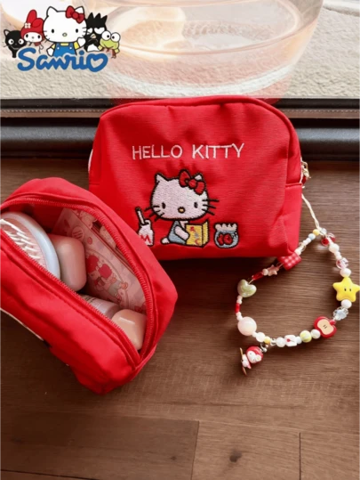 This Sanrio Hello Kitty Cartoon Cute Compact Wallet Combines A Portable Multifunctional Coin Purse And Card Holder, Convenient To Carry And Store Coins, Bank Cards And Other Small Items At Home, Travel, Shopping Or Picnics. It Is An Ideal Gift For Friends On Christmas, Birthday Parties, Halloween, Mother's Day, Valentine's Day And Holidays.