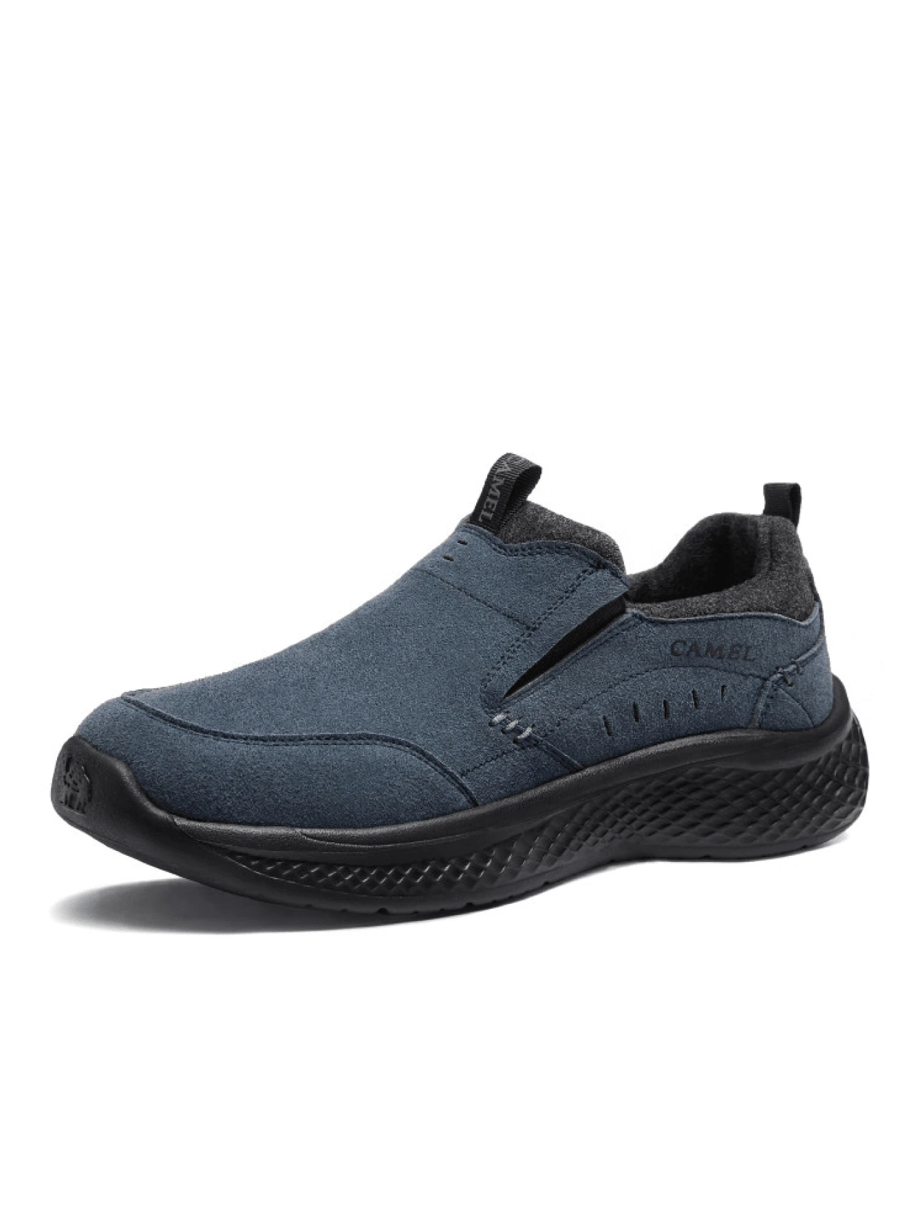 CAMEL CROWN Mid-High Top Non-Slip Men's Winter Soft And Elastic Non-Slip Casual Ski Shoes With Fleece Lining And Thick Cotton Padding