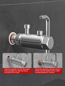 1Set New Multi-Functional Pipe Thread Extraction Tool For Broken Pipe Ends, Faucet Angle Valves, And Reverse Threads