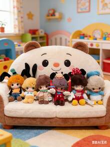 POP MART Dimoo World Plush Keychain Blind Box | Valentine's Day Gift, Cartoon Character Bag Charm Keychain, Cute Plush Doll (1 Box Only) - White - View 3