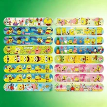 12pcs/Set SpongeBob Cartoon Wristbands, Bubble Rings, Party Supplies, Underwater Theme, Create The Best Holiday Party Atmosphere For Friends - Multicolor - View 2