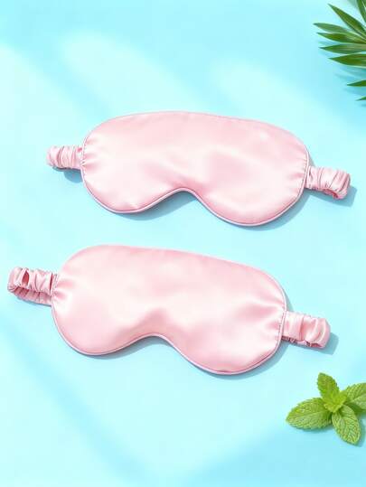 1/2/3/4/5 Pcs Silk Sleep Eye Mask, Comfortable Silk Eye Mask, Satin Material. Silky Smooth Touch, Cooling And Comfortable. Relieve Fatigue. Nap, Sleep, Study Accessory. 100% Blackout Eye Mask, Adjustable Size, Ultra-Soft And Smooth.