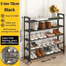 Multi-Tier Shoe Rack Organizer - Metal And Plastic, Free Standing Shoe Shelf For Various Rooms, Sturdy Floor Mount Shoe Storage With Multiple Layers - Multicolor - View 16