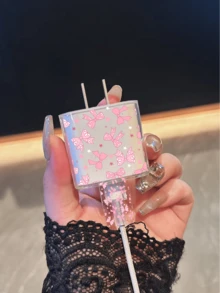 可爱粉色蝴蝶结设计充电线保护套，兼容20W苹果充电器，简约苹果充电器保护壳，适用于20W 15/16 Pro Max充电线，防刮耐磨，适用于13/14 Plus/17/16 PROMAX