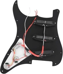DIY Electric Guitar Kit, Pickguard Rear Cover Bridge System Installation Kit For ST Guitar, Electric Guitar Replacement Hardware (Black) - màu đen - Xem 6