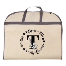 防尘服装罩，婚纱防尘罩，创意字母图案西装外套连衣裙保护罩，防潮悬挂式服装袋，衣柜收纳袋，透气旅行服装袋。