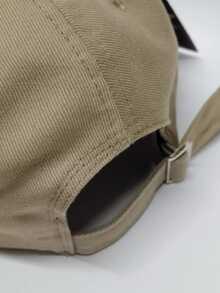 New York NY Premium Curved Brim Cap With Adjustable Strap, Men's, Women's, Casual, Unisex Polyester Embroidered Hat - 卡其色 - 查看 5