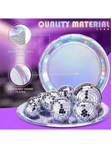 100/50/30/20/10pcs 7inch/9inch Disposable Plates, Thick Paper Plates, Leak-Proof, 3-Second Cleanup, Party/Camping/Home Use, Reusable, Birthday, Graduation, Christmas, Thanksgiving, Halloween Tableware - Silver - View 9