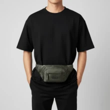 Men's Military Green Fanny Pack Shoulder Bag Unisex Waterproof Money Belt Streetwear Ondway Tactical - 軍綠色 - 查看 4