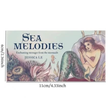 1 Set Ocean Melody Inspired Cards - 40 Cards, A Card Game, Magical Messages From Mermaids, Divination Cards, Mermaid Oracle Cards - Multicolor - View 7