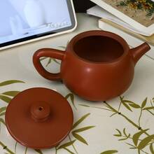 1 Set Purple Clay Teapot Set, Handmade Fired Purple Clay Tea Set, Home & Travel Tea Set, Includes 1 Teapot And 2 Guest Tea Cups, Unique Chinese Style Tea Set, Suitable For Home Use, Guests, And Gifting - Multicolor - View 1