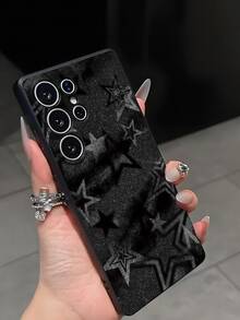 1pc Starry Sky Pattern Soft TPU Protective Phone Case, Scratch-Resistant And Shock-Proof, Compatible With Huawei Honor, Redmi, Galaxy A/S Series, Pixel 6A/7A/8A, 12T/13T/14T - Black - View 6