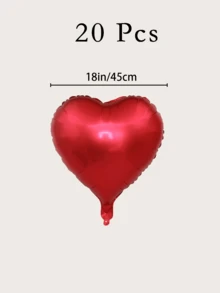 10 件心形气球，红色情人节浪漫心形气球，适合婚礼派对 - 紅色 - 查看 6