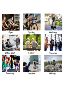 男女通用压缩袜一双装 - 运动支撑袜，适合跑步、徒步、骑行、马拉松、工作等运动。 - 黑色 - 查看 7