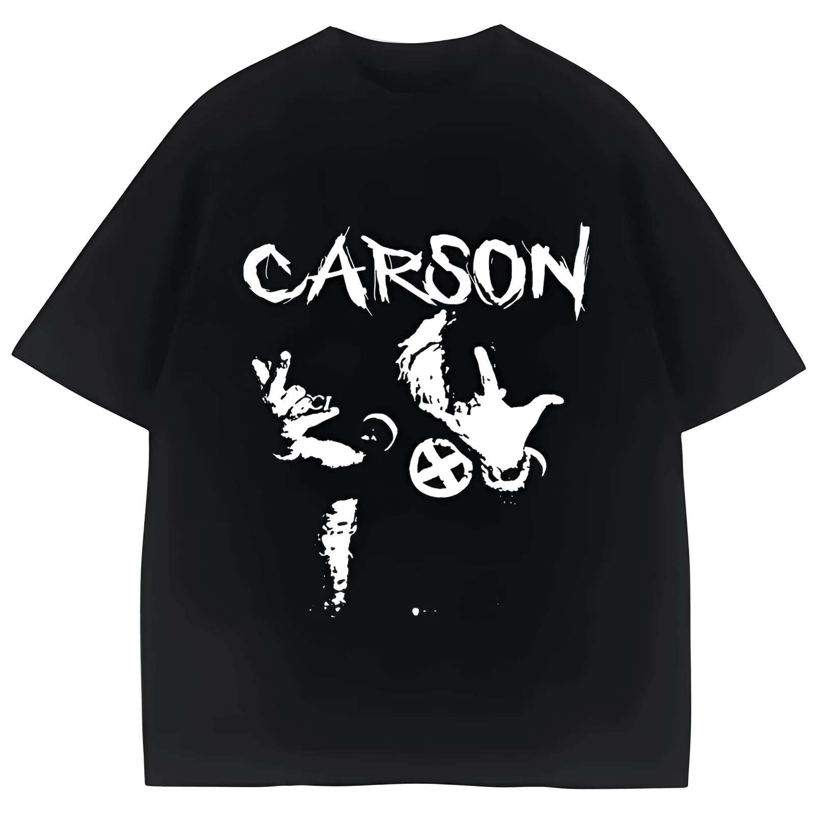 Ken Carson  T-Shirt Opium Destroy Lonely Gothic Punk T-Shirt 2025Summer New Hot-Seling Men's Women's Cotton T-Shirt (5) - màu đen - Xem 1