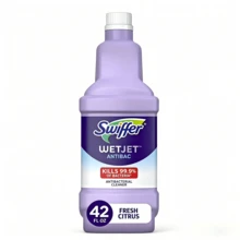 Repuesto de solución WetJet para trapear y limpiar pisos, solución de limpieza multiusos para pisos multisuperficie, aroma cítrico fresco, 1.25 litros, solución de limpieza de pisos antibacteriana (42 FL.OZ, cítricos frescos) Fórmula de secado rápido: disuelve la suciedad y los desastres pegajosos difíciles (revela la belleza natural de los pisos) | Acción de limpieza potente: descompone la mugre mientras que las almohadillas gruesas la absorben profundamente (sin empujar el desorden) | Aroma cítrico fresco: deja los pisos limpios y despierta los sentidos con un aroma refrescante | Para obtener mejores resultados: combínelo con las almohadillas de trapeador  WetJet Heavy Duty | Especialmente formulado para un cuidado de pisos sin esfuerzo: aborda los desastres diarios y la mugre difícil para mantener las superficies impecables | Ideal para una limpieza rápida y efectiva que combina poder antibacteriano y frescura duradera - por defecto - Ver 8