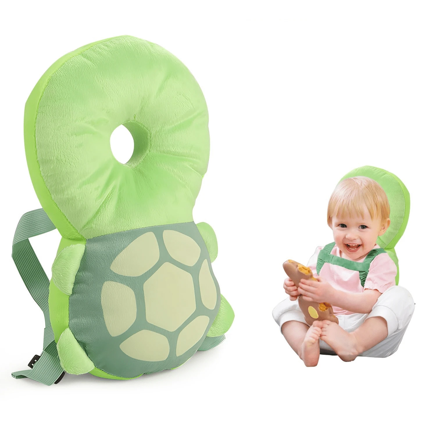 可调节婴儿头部保护垫，婴儿头部保护背包，辅助幼儿行走和爬行，时尚可爱设计，可调节肩带