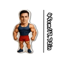 A Personalized Custom Pillow, A Customized Photo Pillow As A Gift, And A Couple Pillow With The Groom's Image Printed On It. - Muscle - View 11