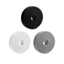 1 Roll/3 Rolls 1cm X 300cm/100cm Black/White/Gray Cable Organizer, Back-To-Back Hook And Loop Strap, Nylon Self-Adhesive Hook Tie Wrap, Cable Management, Multi-Purpose Binding Strap - Multicolor - View 14