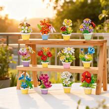 1. Bộ xếp hình hoa nhỏ bằng hạt vi mô, bộ xếp hình hoa nhiều màu sắc tự làm, bó hoa trang trí, thích hợp làm quà tặng sinh nhật, Ngày của Cha, Ngày của Mẹ, Ngày Nhà giáo, các ngày lễ, đám cưới, lễ tốt nghiệp, năm mới, quà Giáng sinh. - Nhiều màu - Xem 6