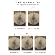 3幅复古墙面艺术海报，帆布画，装饰艺术品，大地色系，复古抽象，树木年轮，自然图案，质朴木纹，农舍风格装饰，带框或不带框可选，房间装饰，家居点缀，宿舍，酒店，客厅，卧室，浴室，办公室墙面装饰，礼品 - A - 查看 6