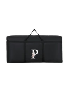 1 túi du lịch gấp gọn, ngăn chứa đồ cực lớn, chống thấm nước và chống ẩm, họa tiết chữ cái đầu cá nhân hóa, túi đựng đồ dùng giường ngủ dung tích lớn, túi xách tay bằng vải không dệt. - màu đen - Xem 25