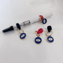 2Pcs Mixed Color Anti-Loss Non-Slip Vape Pen Charms For Pens And Vape Pens Green Leaf Charm 420 Accessory 510 Vape Battery Charm - Multicolor - View 5