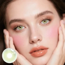 5 Pairs Of Colored Contact Lenses, Including A Contact Lens Case And Wearing Tools, Offer A Variety Of Color Options. They Can Be Used For About Half A Year And Are Suitable For Makeup On The Eyes, Changing Styles, Role-Playing, Festive Event Dressing, Halloween Costumes, And Cosplay, Etc. - Bộ hộp màu vàng xanh - Xem 4