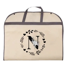 防尘服装罩，婚纱防尘罩，创意字母图案西装外套连衣裙保护罩，防潮悬挂式服装袋，衣柜收纳袋，透气旅行服装袋。