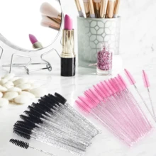 100/500pcs Disposable Black Eyelash Mascara Brush, Eyebrow Brush, Mini Makeup Brushes