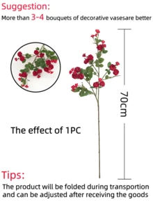 1/2支70厘米长茎人造玫瑰，迷你丝绸玫瑰，适用于家居、房间、书桌、派对、生日、卧室、婚礼、花园、室内外装饰、春季和情人节装饰 - 彩色 - 查看 18