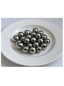 50颗优质无瑕疵6毫米弹弓钢珠，实心不锈钢圆形轴承球，适用于弹弓 - 銀色 - 查看 10