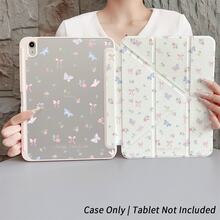 A Pastel Butterfly & Bow Pattern Protective Tablet Case - Ideal For Soft Dreamy Style Enthusiasts And Romantic Design Seekers,Protective Folio Table Case With Pen Holder,Compatible With IPad Pro (M5)/IPad Air (M3)/IPad 11"(A16)/Compatible With Samsung Galaxy S9/S7/S10+/S6 Lite/Compatible With XIAOMI
