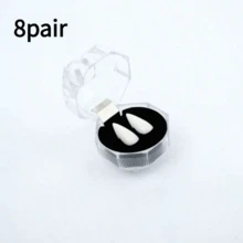 1 Pair Sticky Vampire Fangs, Party Costume Prop, White Horror Fake Teeth, Party Favor, Masquerade Accessory - White - View 10